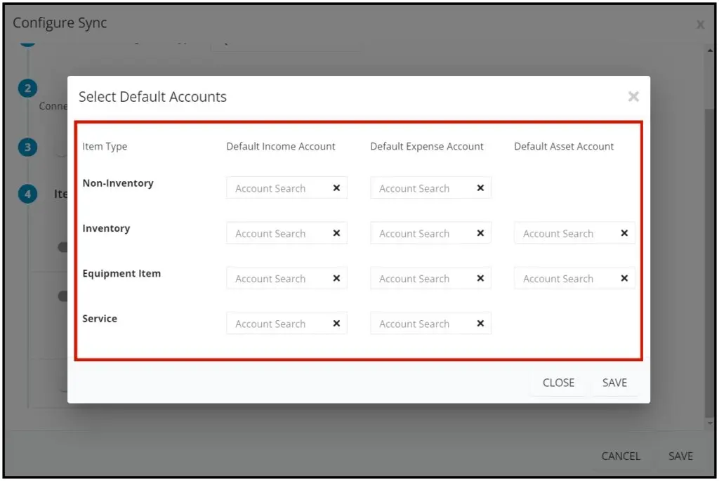 Assigning income and expense accounts in the Chart of Accounts section