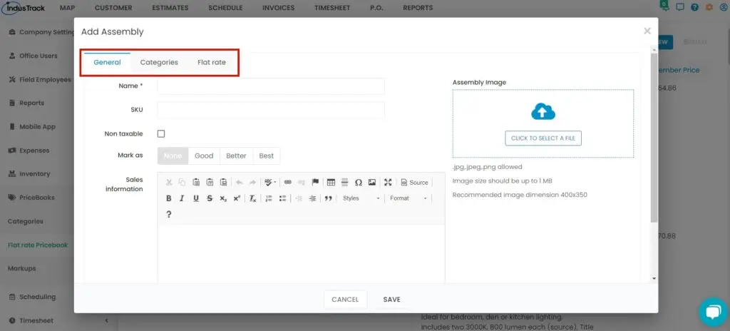 The General tab of the Add Assembly window