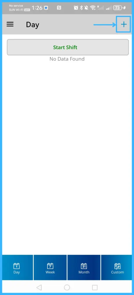The + icon on the Jobs page