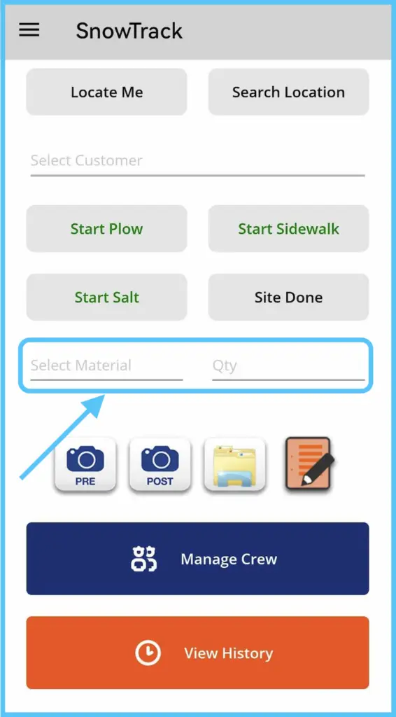 The Select Material button