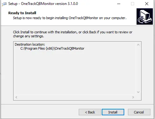 The Install button