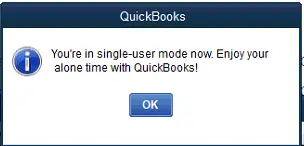 QuickBooks Desktop in single-user mode