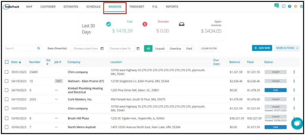 The Invoices module