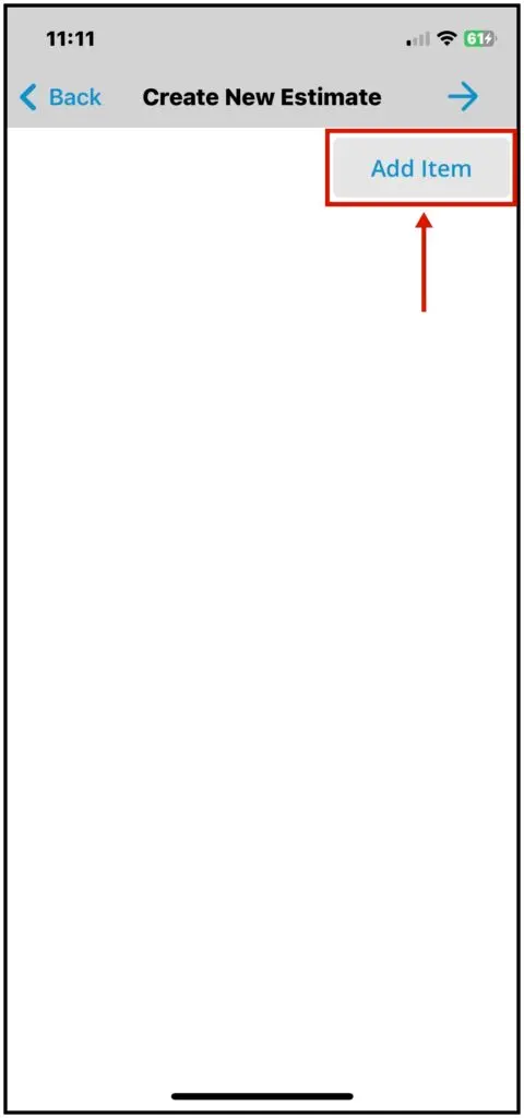 The Add Item button